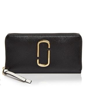 Marc Jacobs NWT Black Pink Leather Wallet